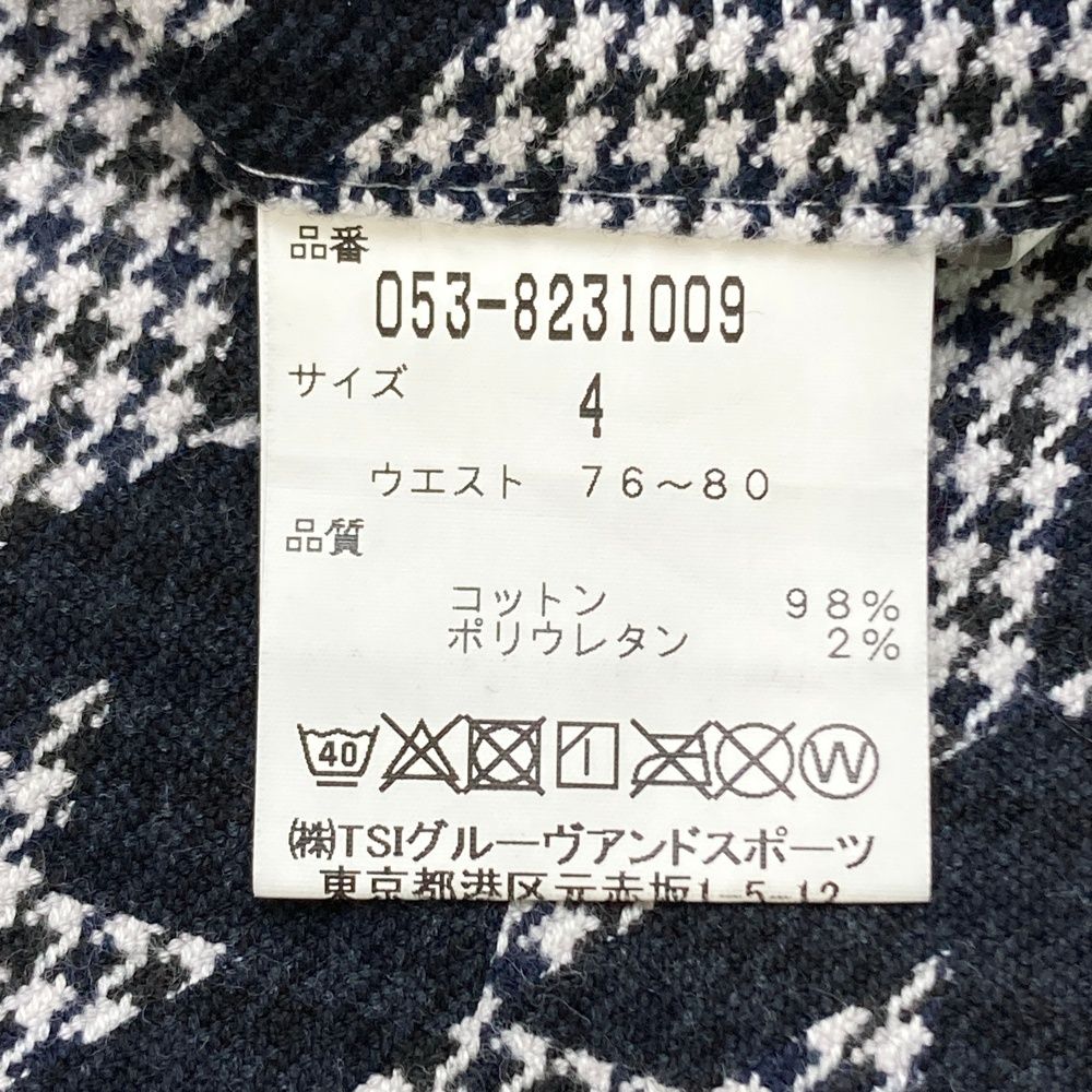 パーリーゲイツ ストレッチ パンツ ブラック 千鳥 チェック サイズ00 stst-used_1-240101207334