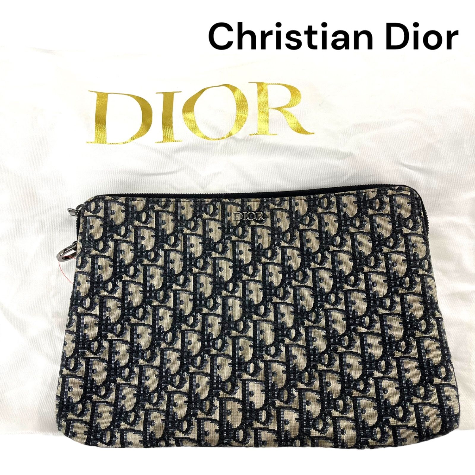 ●クリスチャンディオール CHRISTIAN DIOR オブリーク トロッター クラッチバッグ ユニセックス S5Q829
