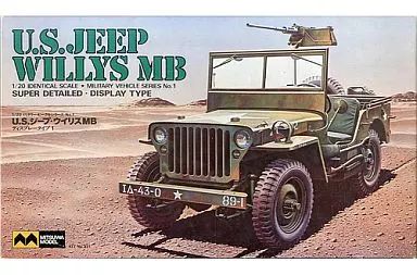 中古】プラモデル 1/20 U.S.ジープ ウィリスMB 「ミリタリー