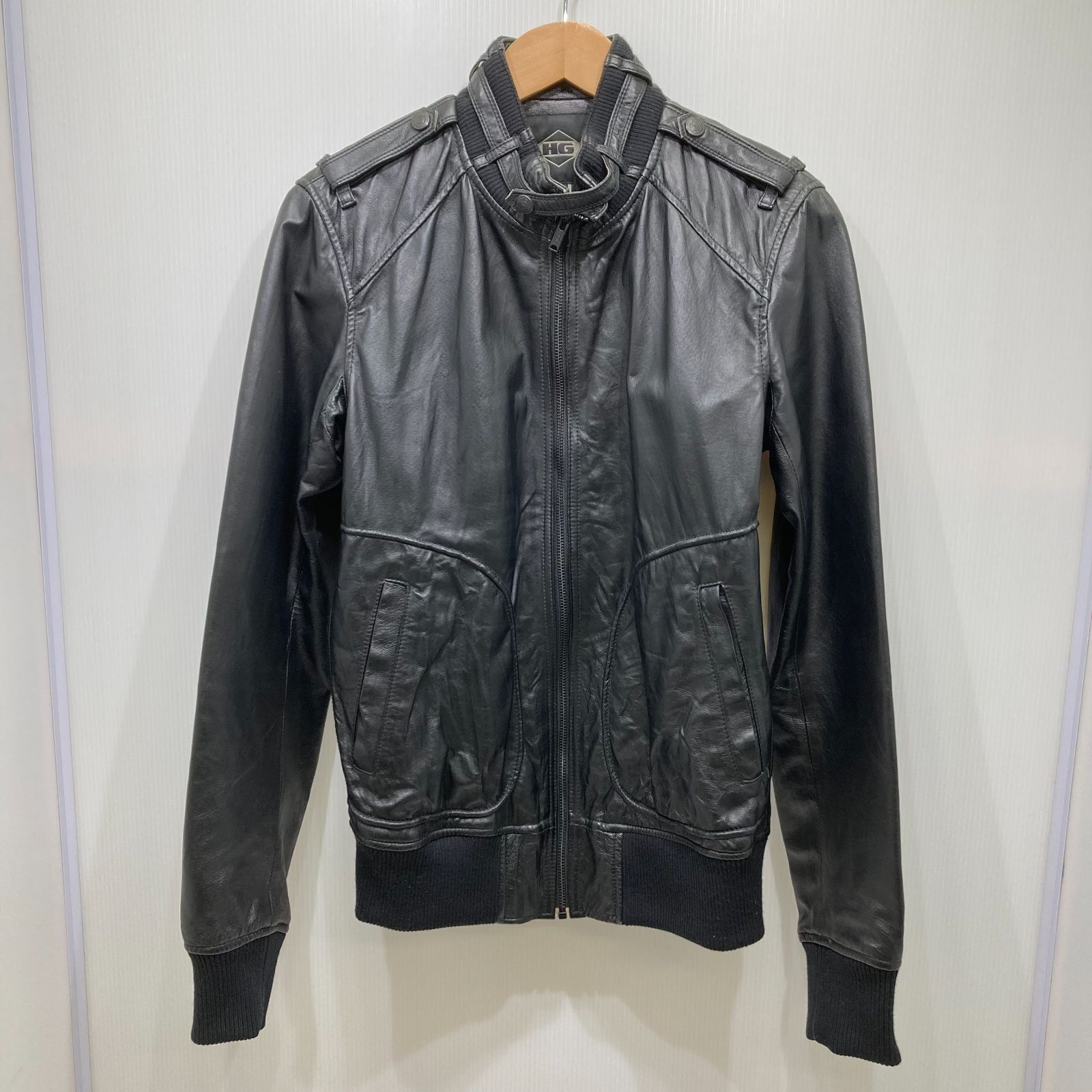HYSTERIC GLAMOUR HG ピッグレザージャケット Mサイズ 4LB-1282 黒 