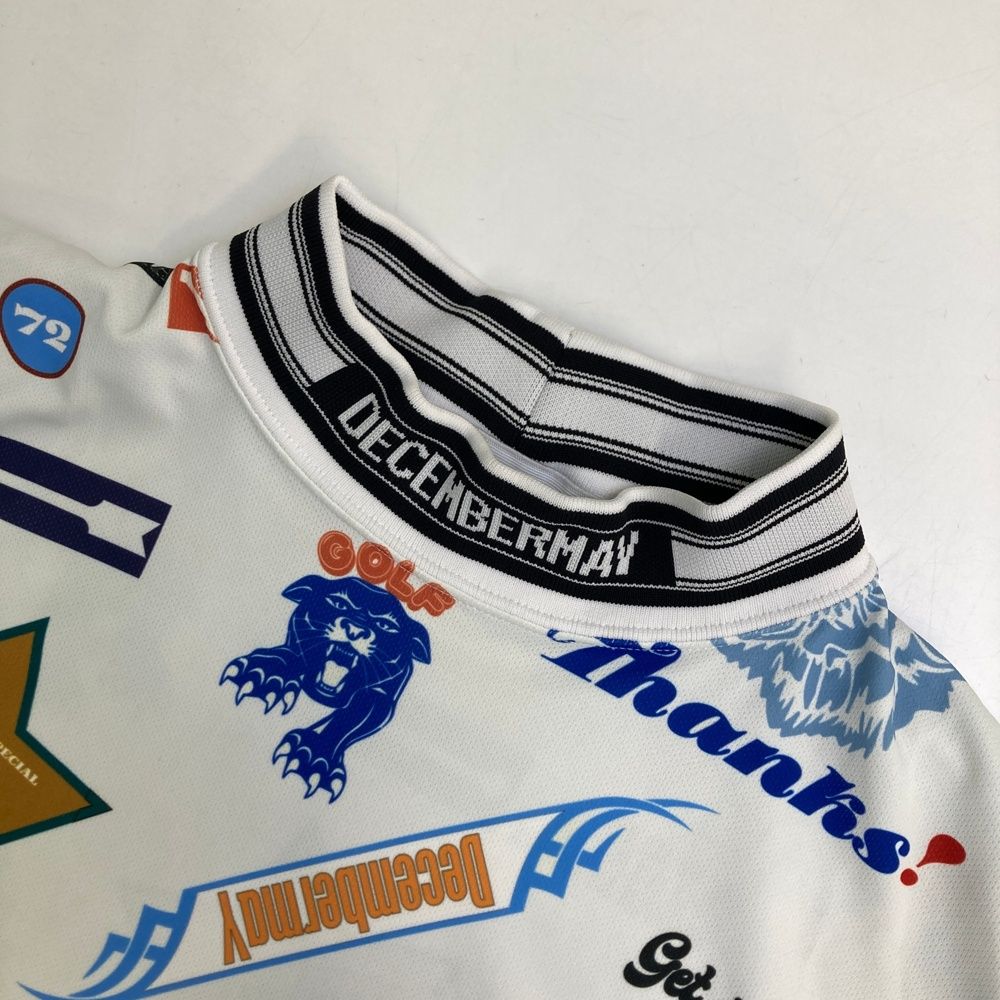 ディセンバーメイ ゴルフウェア カットソー モックネック 手描き風