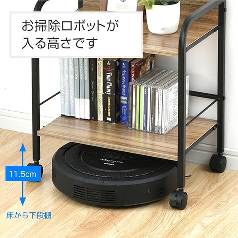 山善] ラック キャスター付き 3段 カラーボックス用収納ボックス対応 
