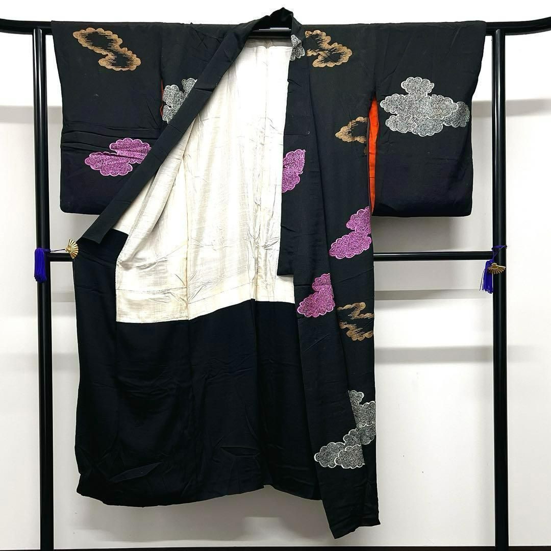 アンティーク 刺繍の雲模様の小紋 123w - メルカリ