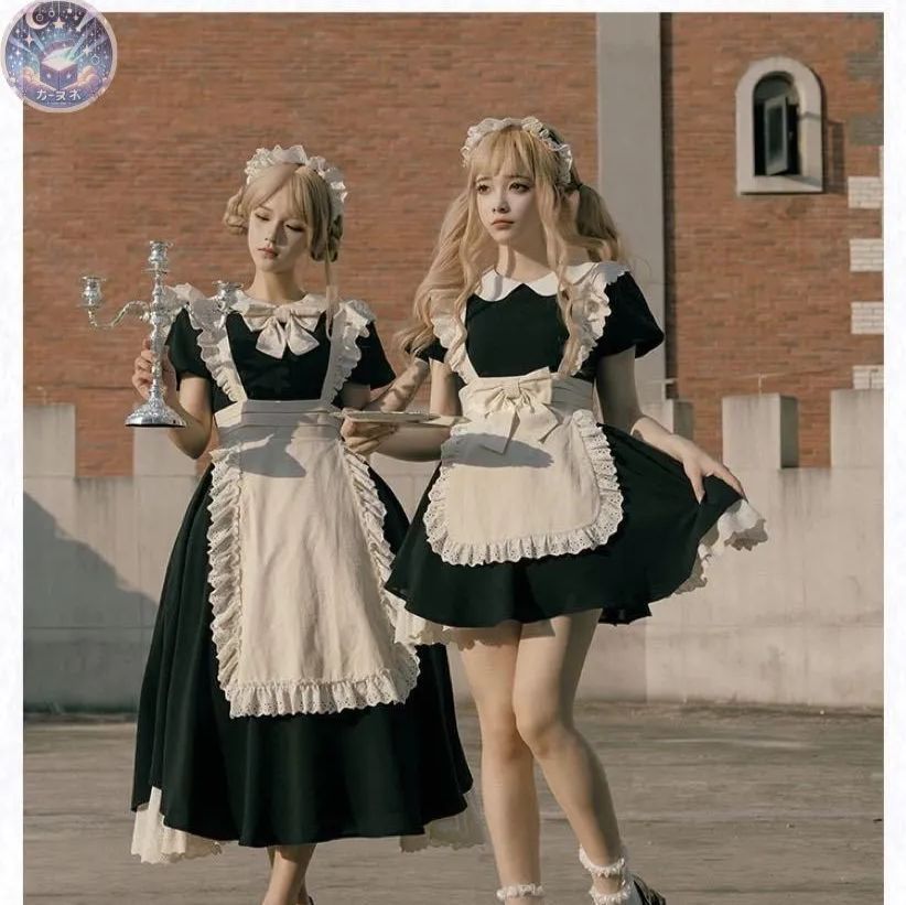 ♥ kiss kiss クラロリ メイド服 セット ワンピース ロング丈 双子ロリ
