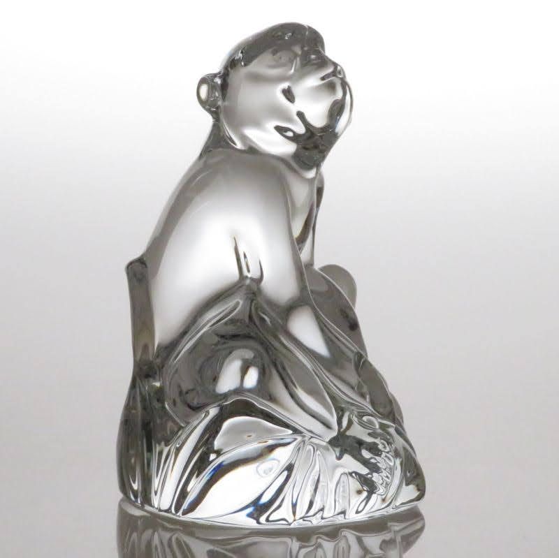 バカラ フィギュリン ○ 置物 サル 座り オーナメント クリスタル