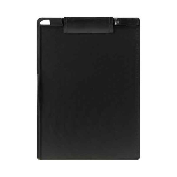 (まとめ）TANOSEE クリップボード A4タテ ブラック 1セット（10枚）