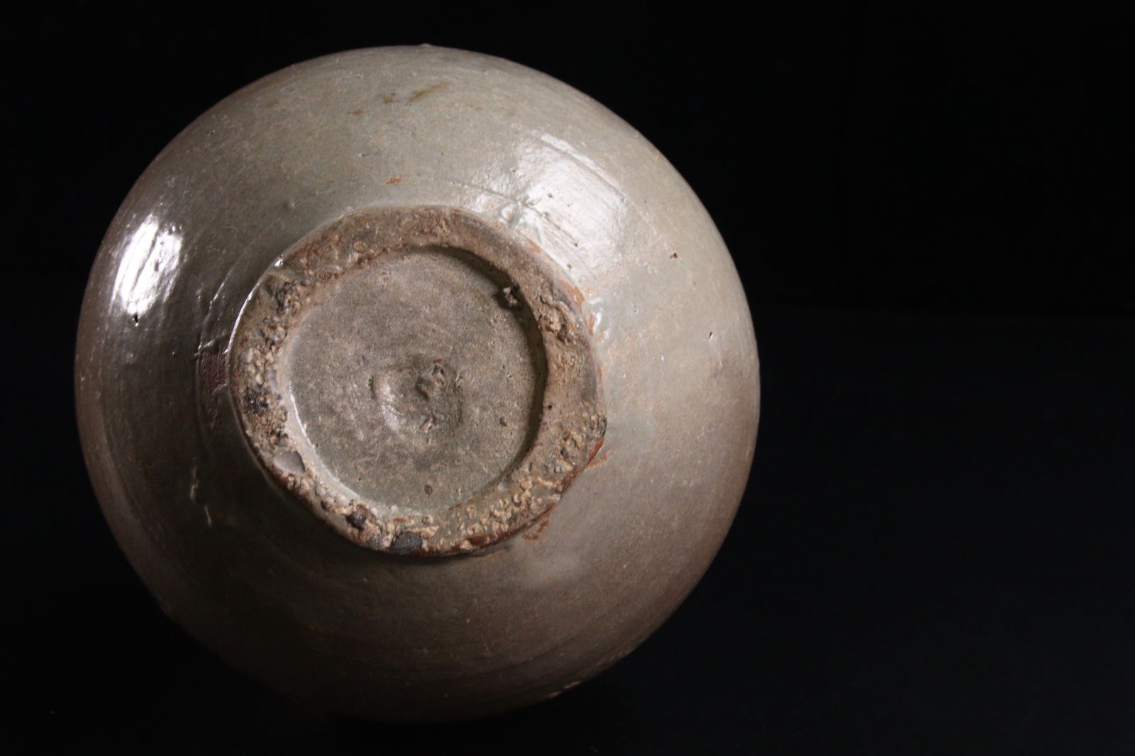 高麗時代 青磁製 環状縞文象嵌花瓶 30cm 徳利 花器 花入 朝鮮古陶 李朝