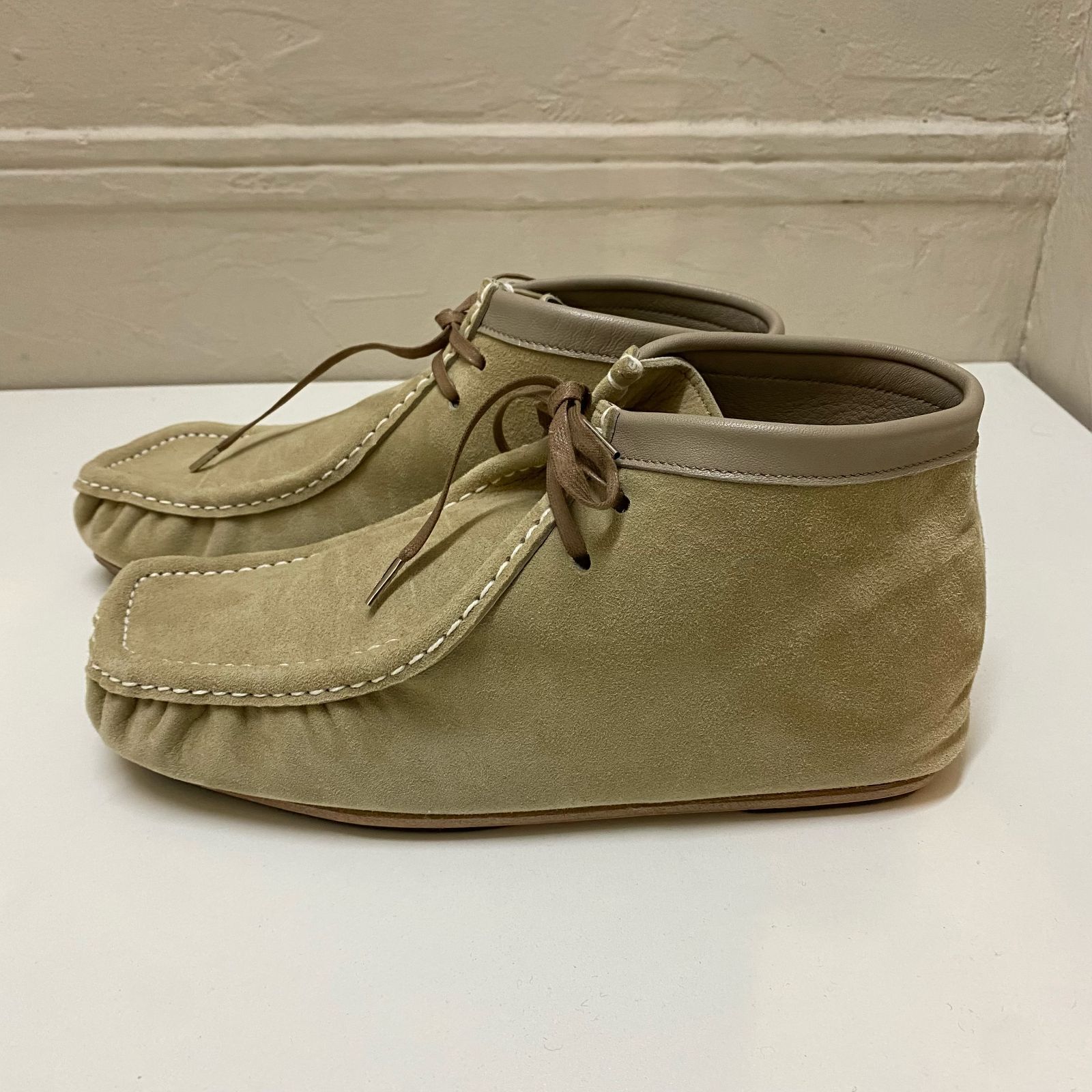 AURALEEオーラリー SUEDE MOCCASIN SHORT BOOTS SIZE 7 【代官山11 