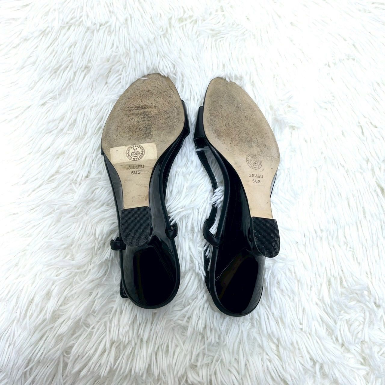 本物バリーBALLY本革レザーヒールストラップサンダルパンプスシューズ靴レディース22cmイタリア製35黒ブラック