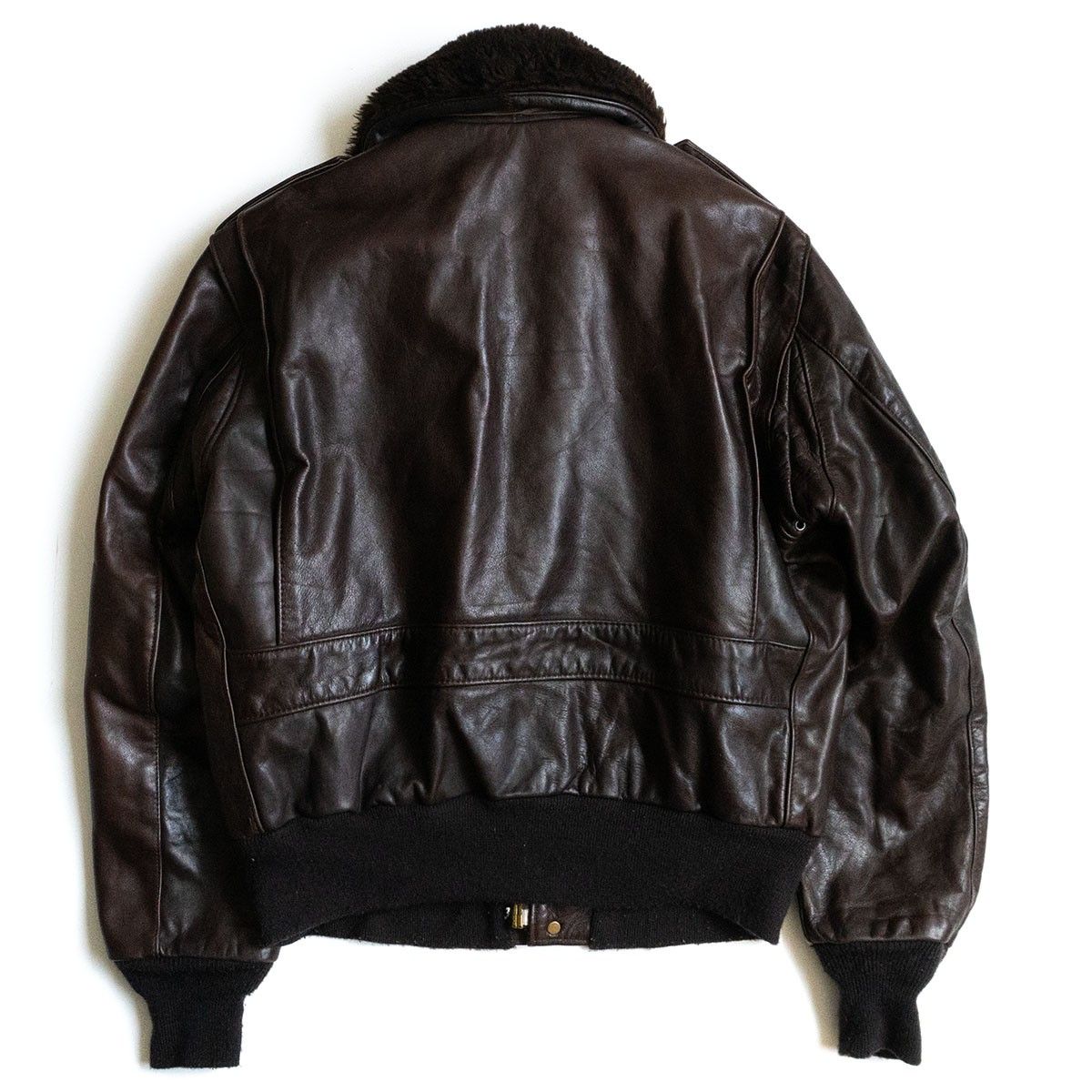 44サイズ✨ショット 184SM G-1 フライトジャケット レザー ブラック 極美品/現行品✨Schott フライトジャケット G-1 184SM 黒 38