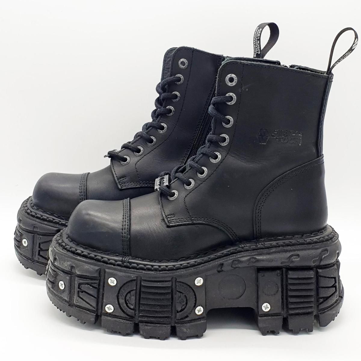 Bunjang商品韓国直送】新しいロック New Rock 戦車 ブーツ 黒 （ 37