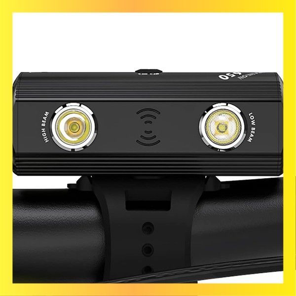 新品送料無料黑 Volo UN 650ナイトライディング用バイクライト、スクーター＆ロードバイク用ダートバイクヘッドライト、ハイビームモードとロービームモード付きダブルレンズ自転車ライト