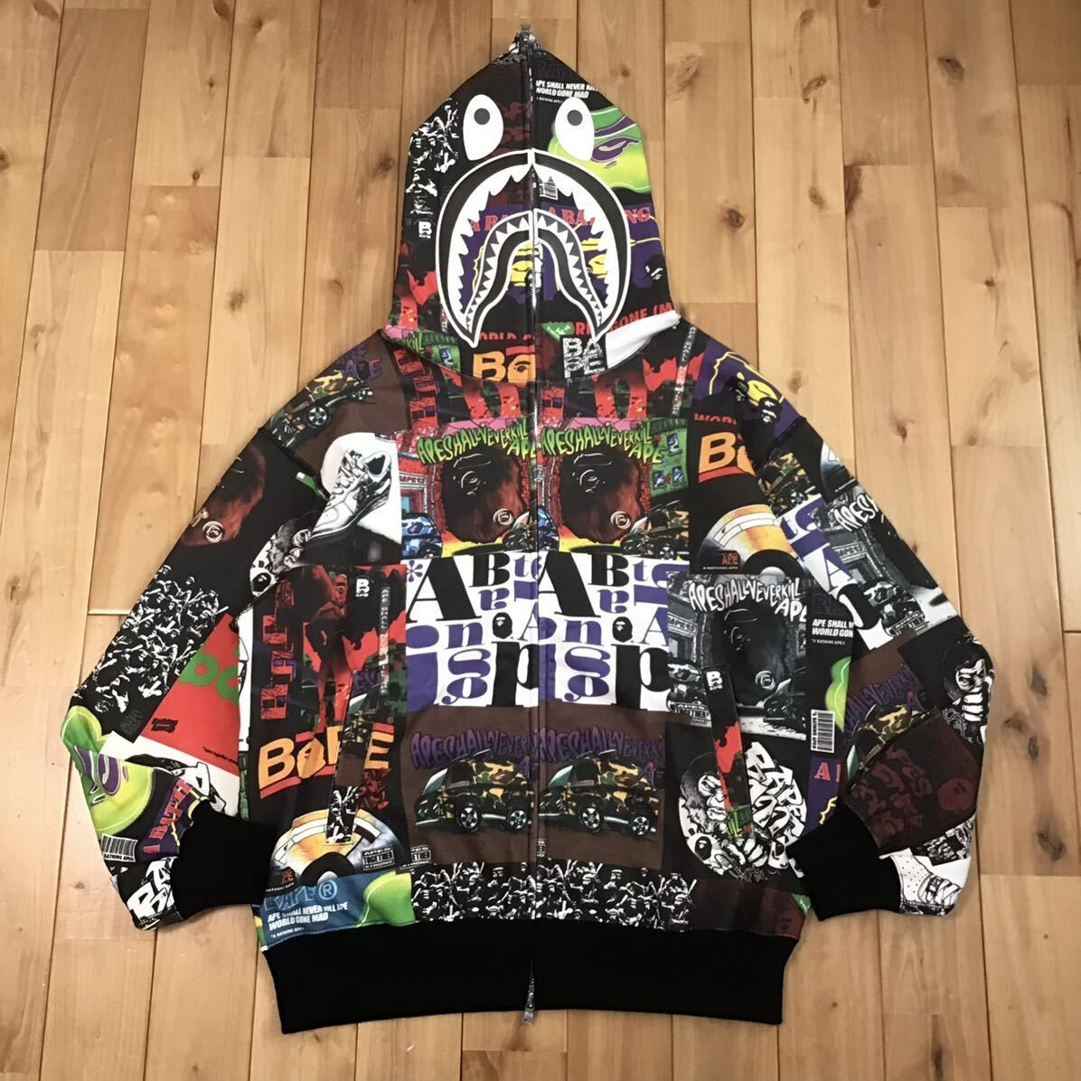 ☆美品☆ BAPE ALBUM MONOGRAM シャーク パーカー Sサイズ a bathing