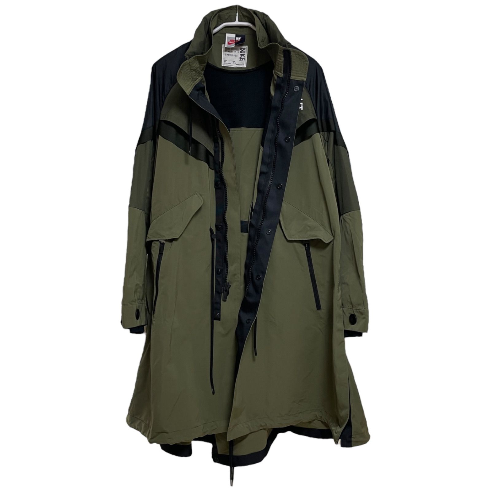 Sacai × Nike トレンチコート M ブラック　ナイキ　モッズコート 最新コラボジャケット☆話題沸騰中☆Nike x sacai☆選べる2色