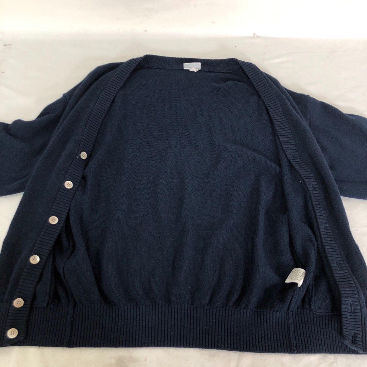 LACOSTE ラコステ メンズ カーディガン M ネイビー 色落ちあり