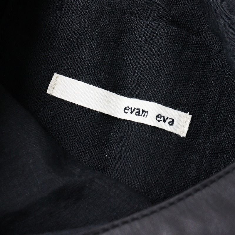 evam eva レザーショルダーバッグ ブラック evam eva エヴァムエヴァ 2way カウレザー ショルダー バッグ