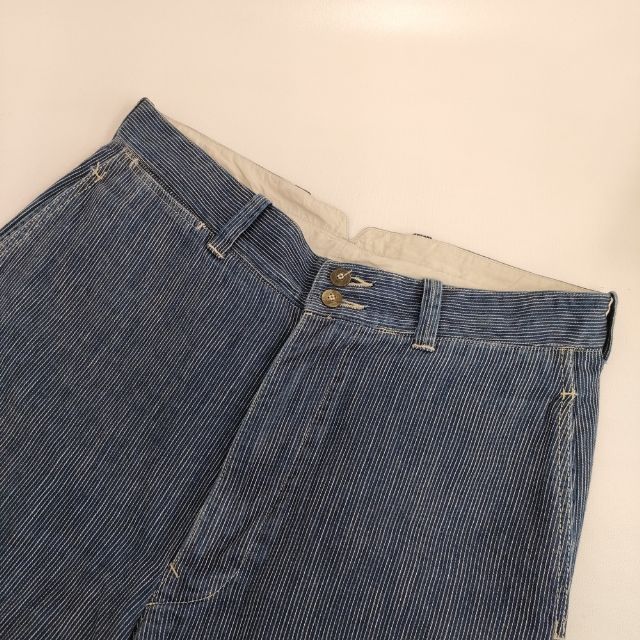 45R/45rpm 麦サテンのワーク3 定価38500円 パンツ ネイビー