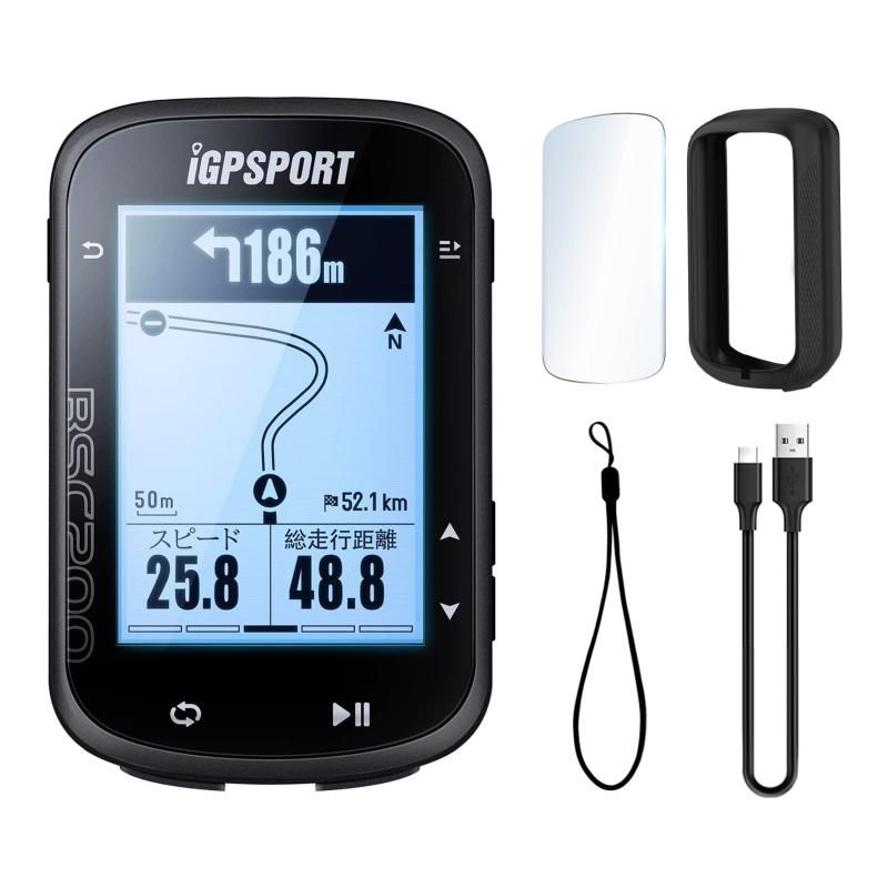 iGPSPORT BSC200 サイクルコンピュータ GPS 自転車 サイコン ワイヤレス 2.5インチ サイクルコンピュータ ナビゲーション付き 180種類データ表示 ANT サイクリング スピー