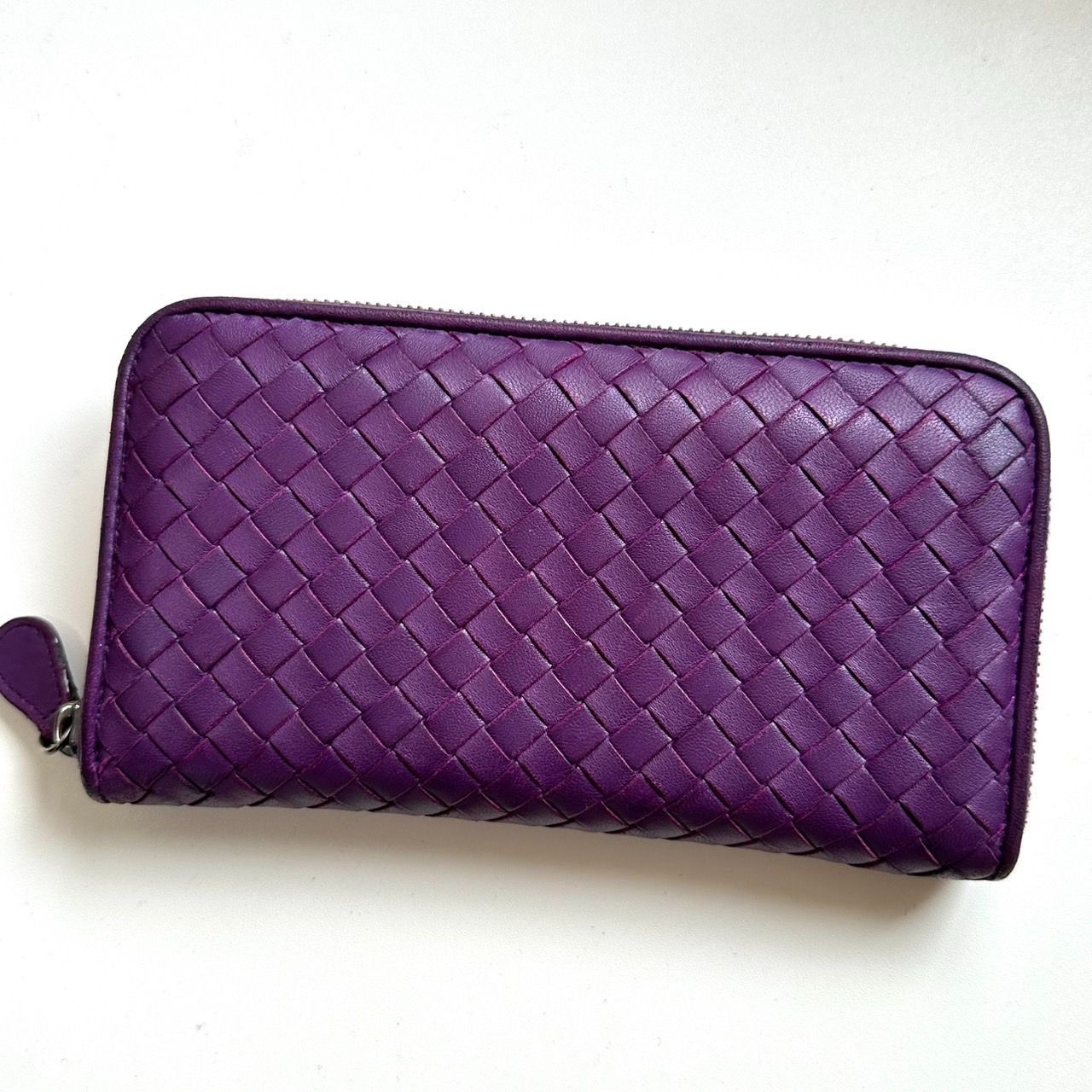 ボッテガヴェネタ BOTTEGA VENETA 長財布 イントレチャート パープル