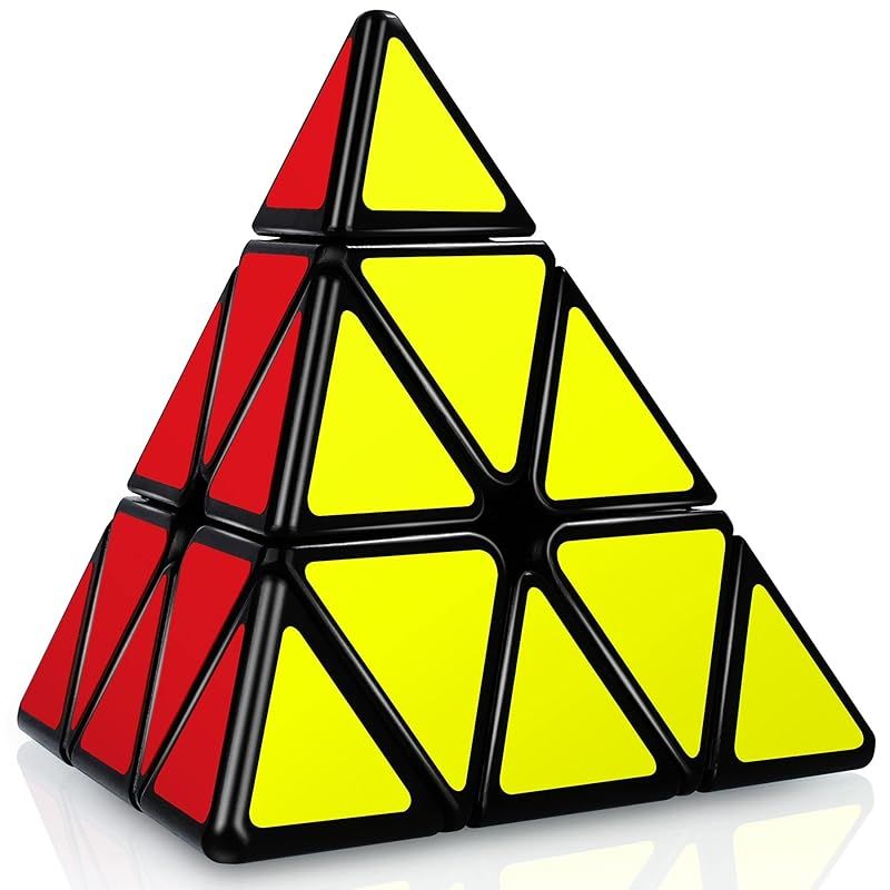 マジックタワー マジックキューブ 三角形 キューブ Magic Cube 魔方 回転スムーズ 立体パズル 脳トレ 変形パズル 旅行 子ども 暇つぶし 特別支援 グッズ 脳活キューブ 頭脳おもちゃ (3x3 ブラッ