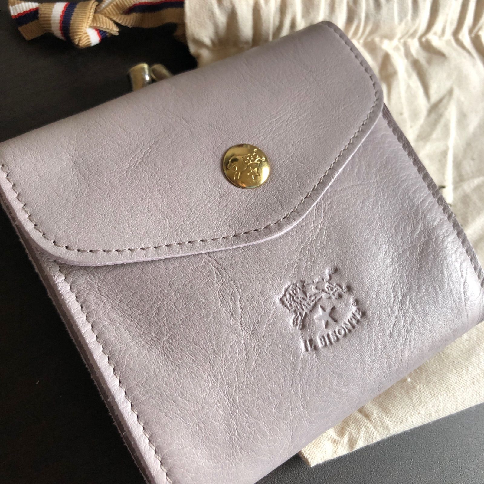 新品未使用】イルビゾンテ 二つ折り財布 引継ぎ ☆ マルヴァ ペール  