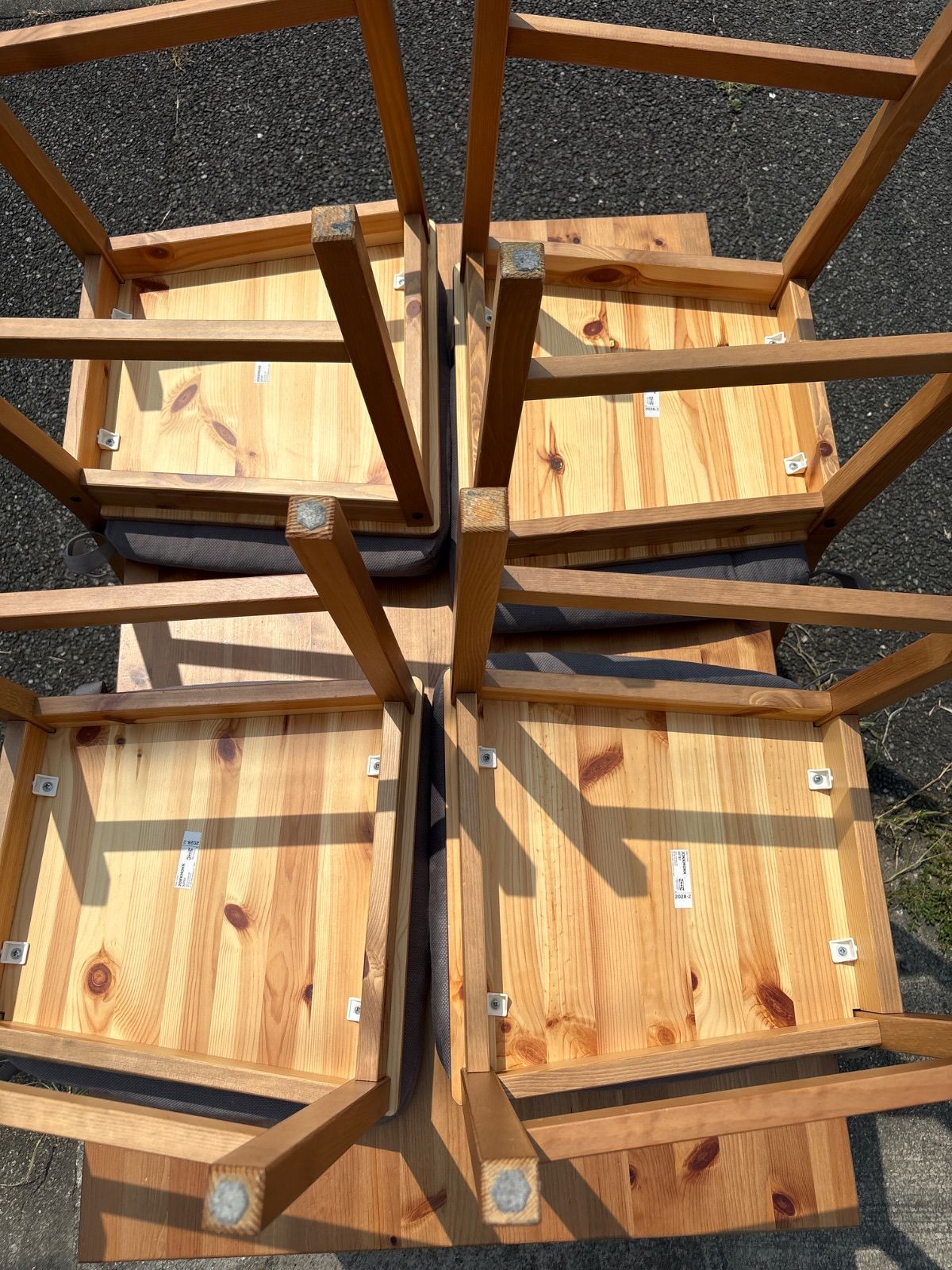 ?IKEA/イケア ヨックモックテーブル、イス4脚セット】廃盤商品 木製 