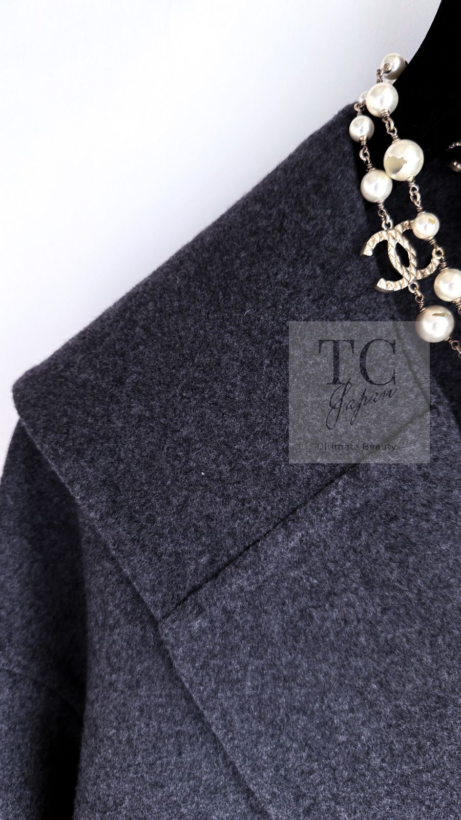 シャネル ジャケット コート CHANEL グレー セーラー カラー