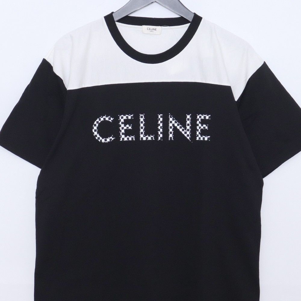 CELINE ロゴスタッズ付きルーズTシャツ Sサイズ ブラック 2X839500O 