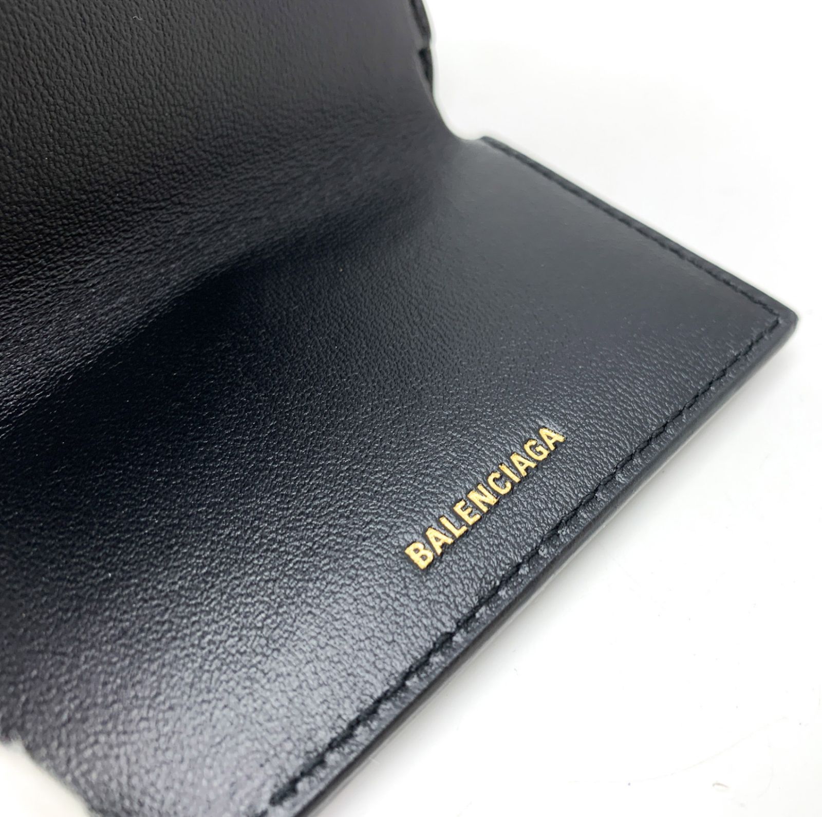 BALENCIAGA バレンシアガ BBモノグラム ミニウォレット 717790 黒 