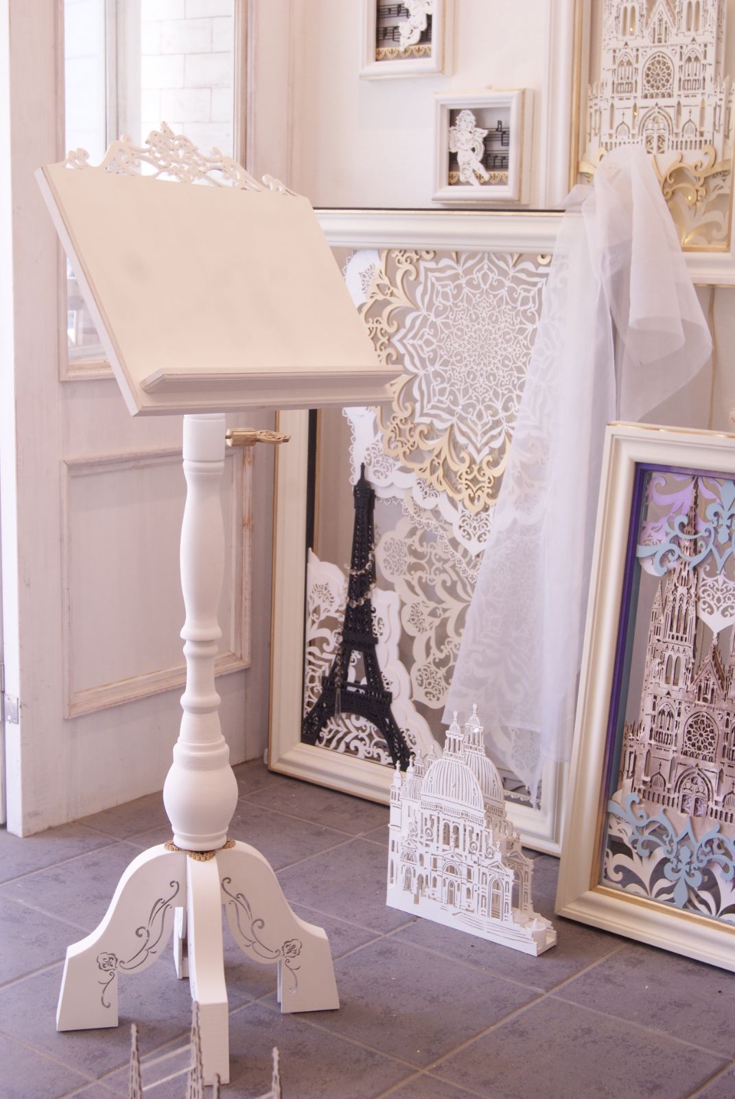 むにゅむにゅ ムニュムニュ 譜面台 エレガント シャビー シャビーシック