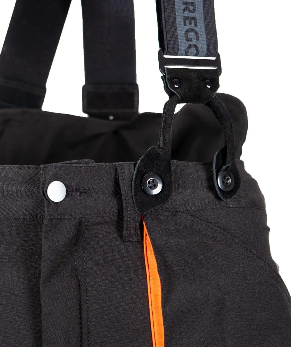 Oregon チェンソー作業用防護ズボン ユーコン クラス1保護 2wayストレッチ素材 5層構造 XLサイズ ブラック オレンジ YUZUMIYA_COM