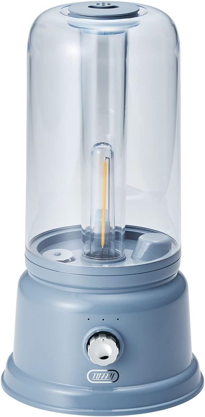 Toffy | トフィー アロマランプ 加湿器 HF05 ブルー グレー ランプ型 灯り 1.0L ミスト弱･中･強 アロマオイル対応 LEDライト インテリア HF05-BLG