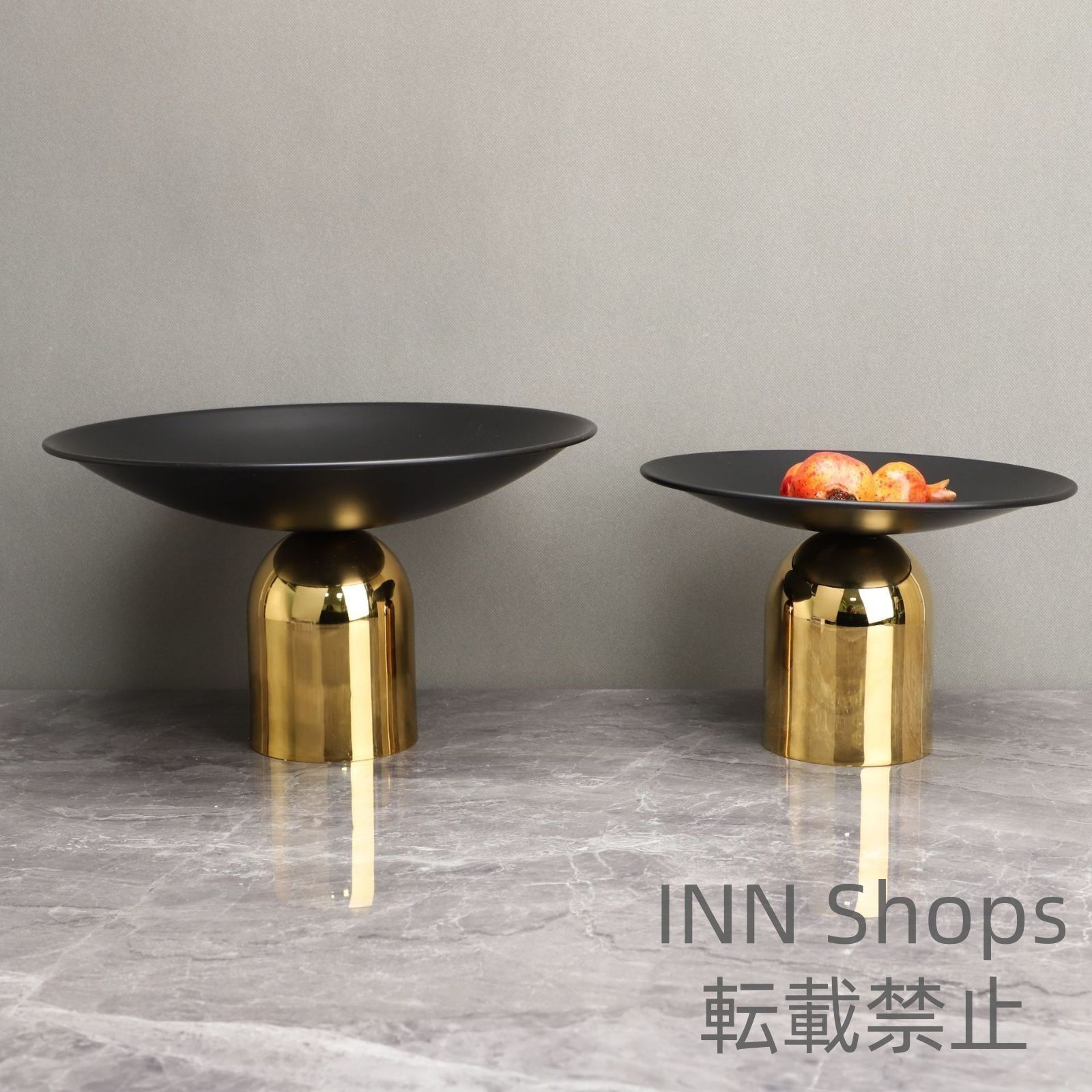 中国風の金属製トレイ リビングルーム ダイニングルーム デスクトップ エントランス 装飾 ゴールド dwcp56
