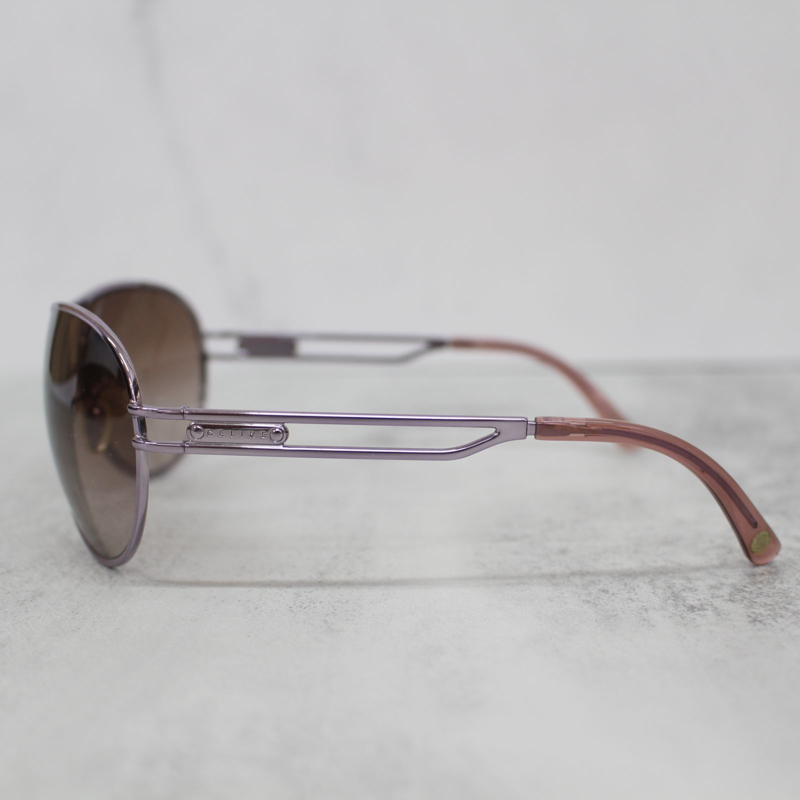 S131)CELINE サングラス パープル SC1383 ケース付き セリーヌ