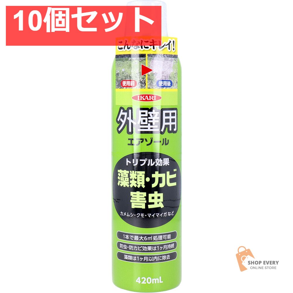 外壁用エアゾール 屋外 420mL 10個セット
