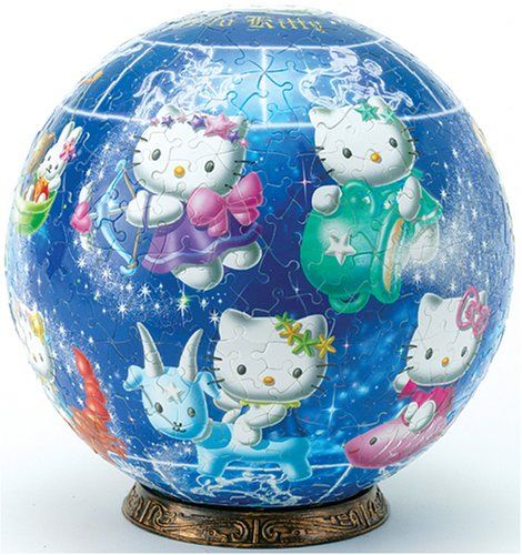 3D球体パズル ハローキティ 540ピース 星物語【光るパズル】 (直径約22.9cm) 
