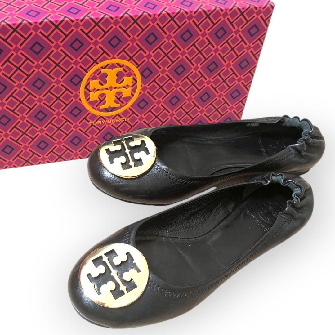 TORY BURCH フラットシューズ バレエシューズ ブラック 23.5