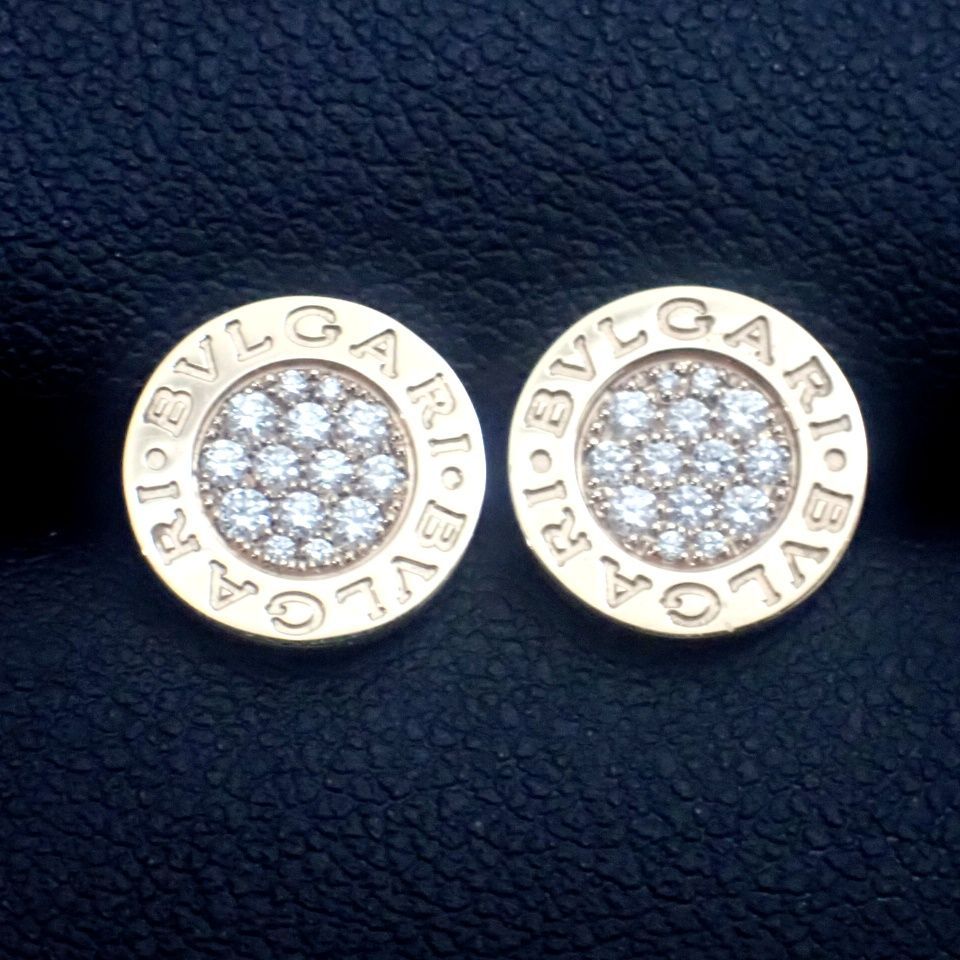 BVLGARI ブルガリ ブルガリ ダイヤモンド ピアス Au 750刻印 イエロー  