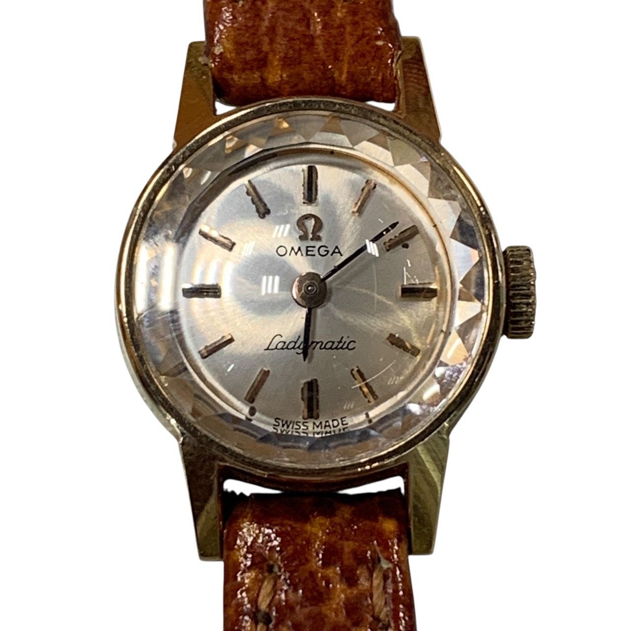 ♪3308 オメガ OMEGA レディマティック 金 イエローゴールド 手巻き 腕時計 レディース 動作品