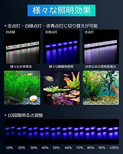 DEWEL 水槽 ライト 水槽用 照明 ledライト アクアリウムライト 防水