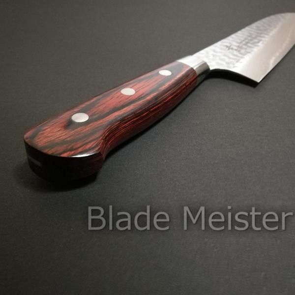 堺孝行 33層槌目ダマスカス 三徳包丁 18cm (180mm) 日本製 高級