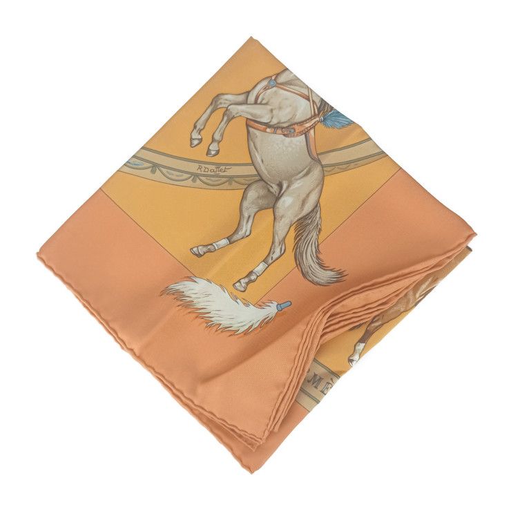 超美品 HERMES エルメス スカーフ カレ90 EN PISTE. オン