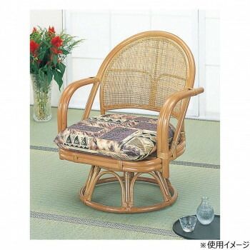 今枝商店 Romantic Rattan 籐回転座椅子 ハイタイプ S3501