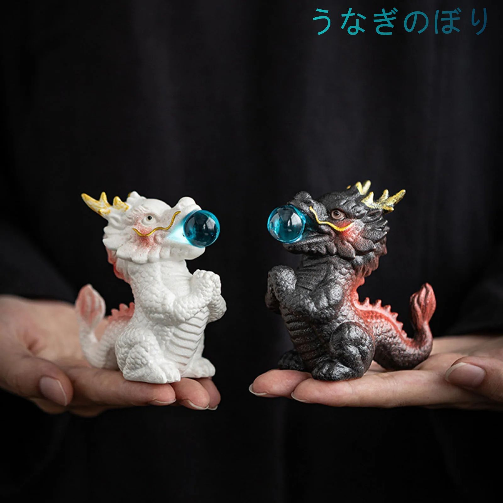 セラミック中国のドラゴン像、ドラゴンの置物 ホーム＆キッチン ロード 
