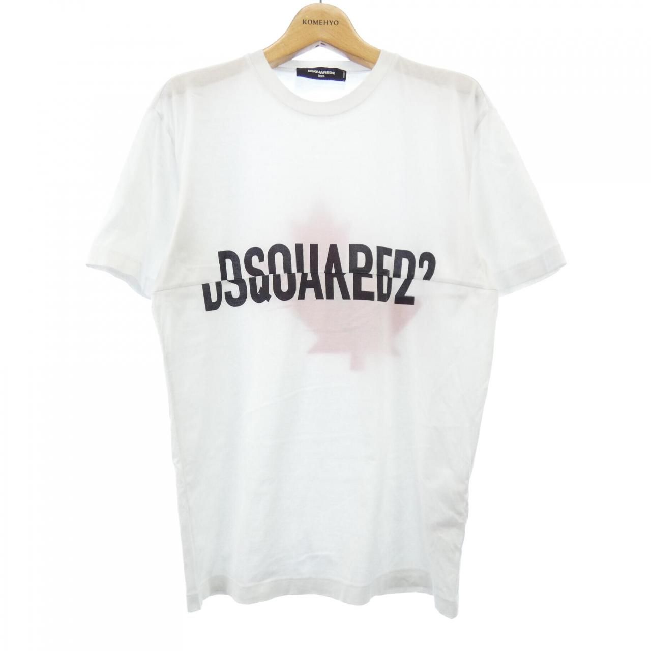ディースクエアードDSQUARED2 ロングTシャツ 長袖 ロンT メンズ ブラック ホワイト D9M104700 DSQUARED2 ディースクエアード ロゴプリント入り 長袖 Ｔシャツ