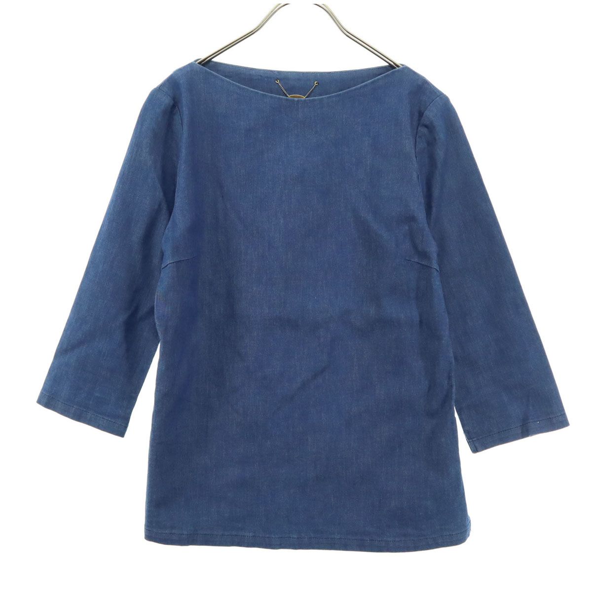古着 美品 Lisiere リジエール 日本製 7分袖 カットソー 36 ブルー レディース 美品 Lisiere リジエール 日本製 7分袖 カットソー 36 ブルー