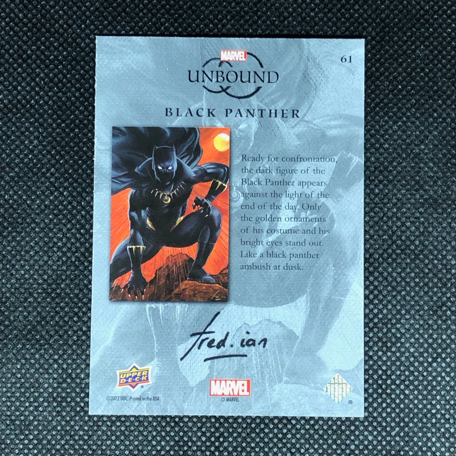 upperdeck marvel ブラックパンサー クロウ 1of1 カード 1of1 UPPER