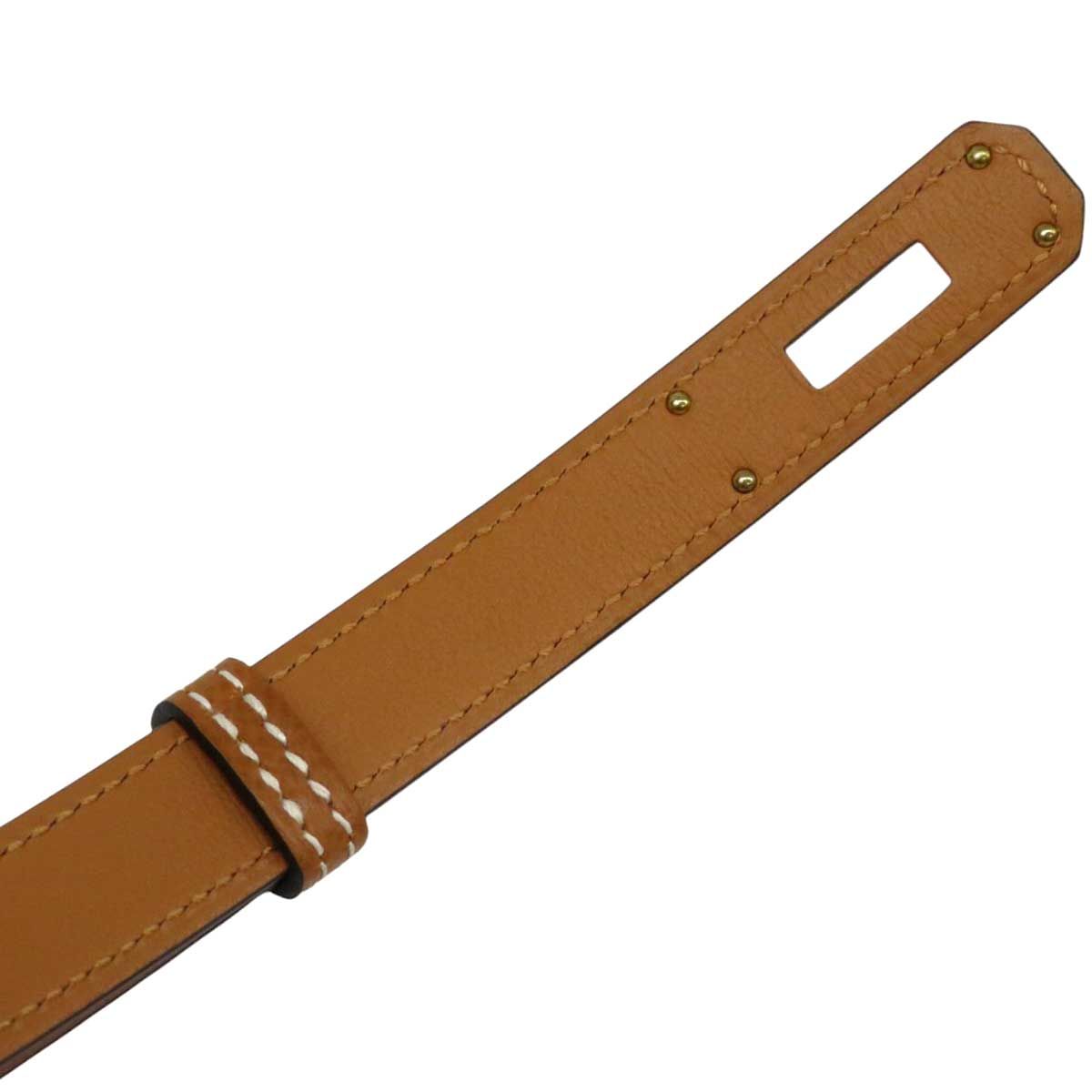 エルメス ケリー ベルト 18 レザー メタル ユニセックス ブラウン