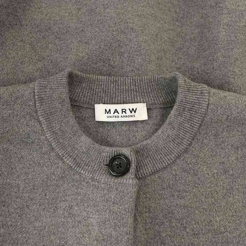 【美品】マルゥ 24AW クルーネック ニット カーディガン　グレー MARW UNITED ARROWS（マルゥ ユナイテッドアローズ）の「＜MARW UNITED