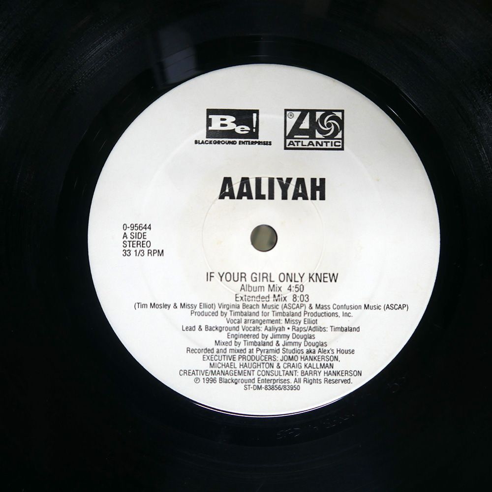 US盤 AALIYAH/IF YOUR GIRL ONLY KNEW/BLACKGROUND ENTERPRISES